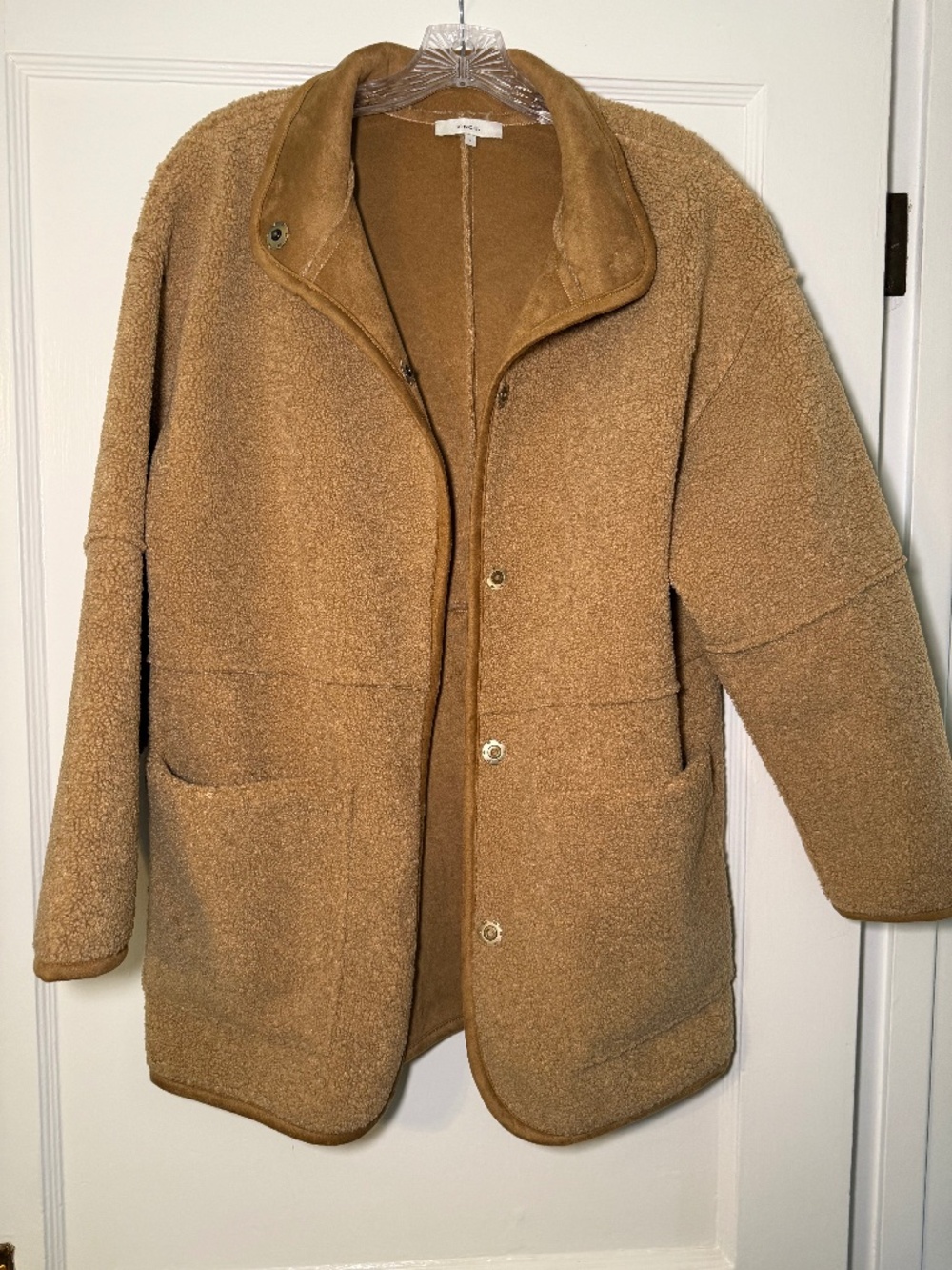 Vince tan shearling jacket